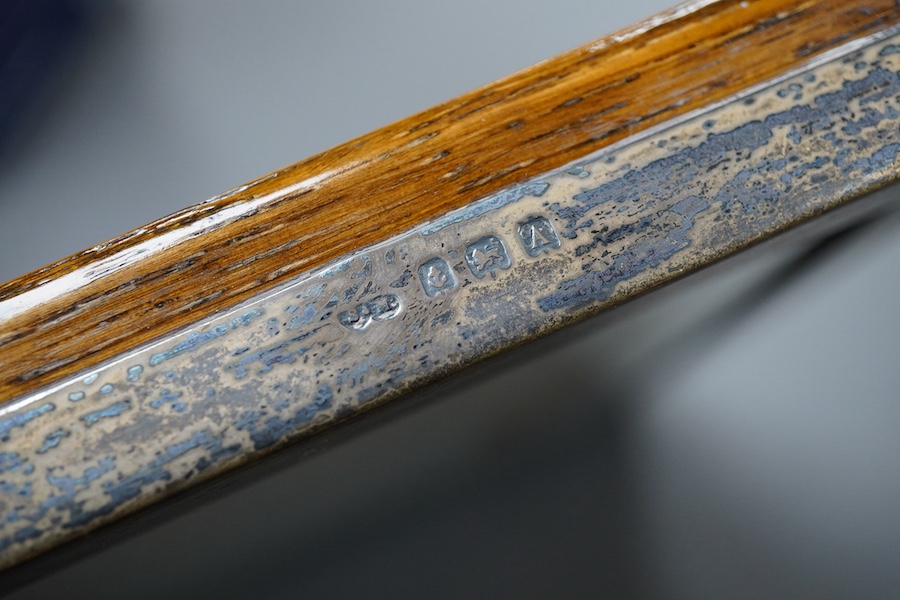 A George V silver mounted rectangular photograph frame, Sanders & Mackenzie, Birmingham, 1925, 25.5cm by 20.5cm.